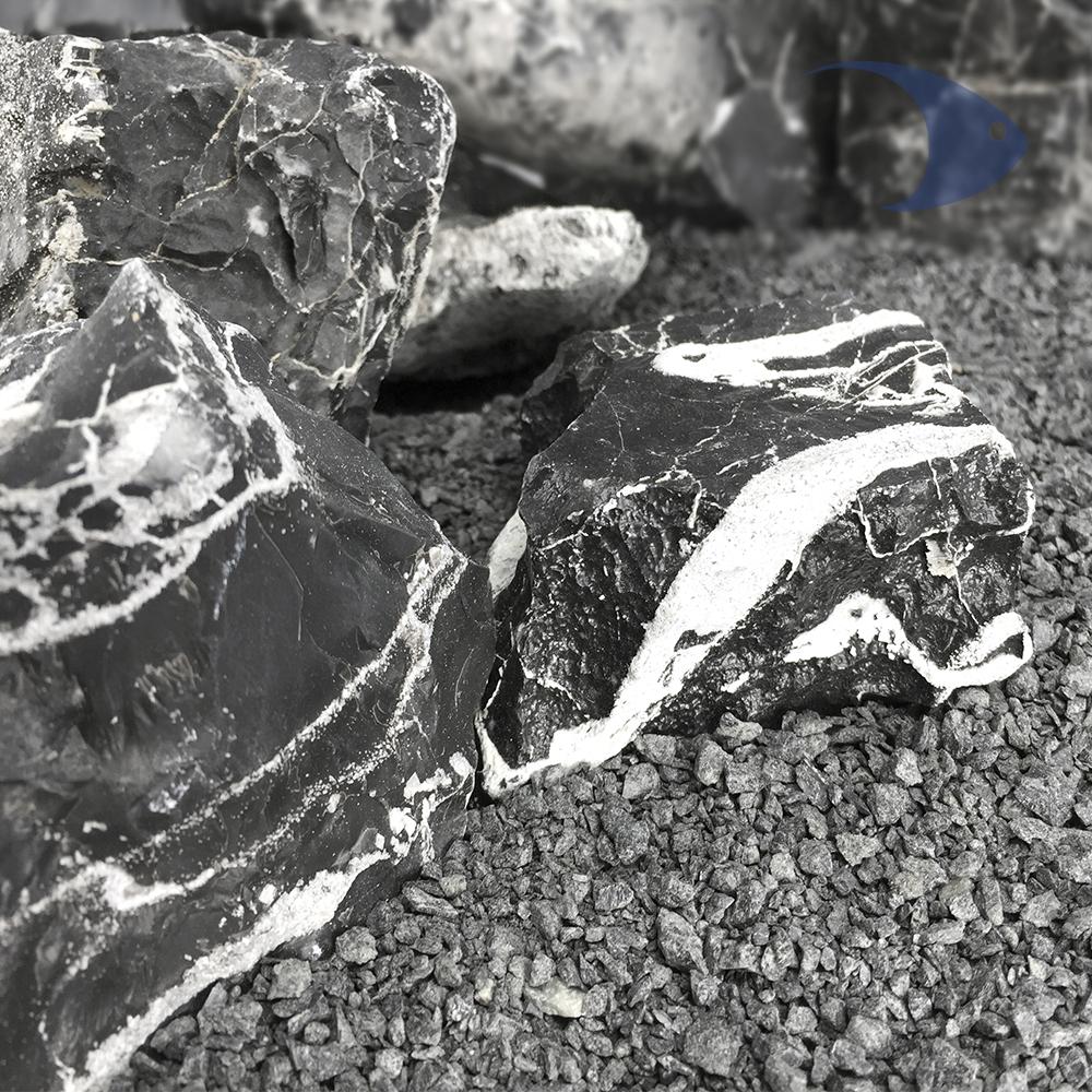 Roca cebra - B & W Multilayer Aquarium Rock, kit 80L