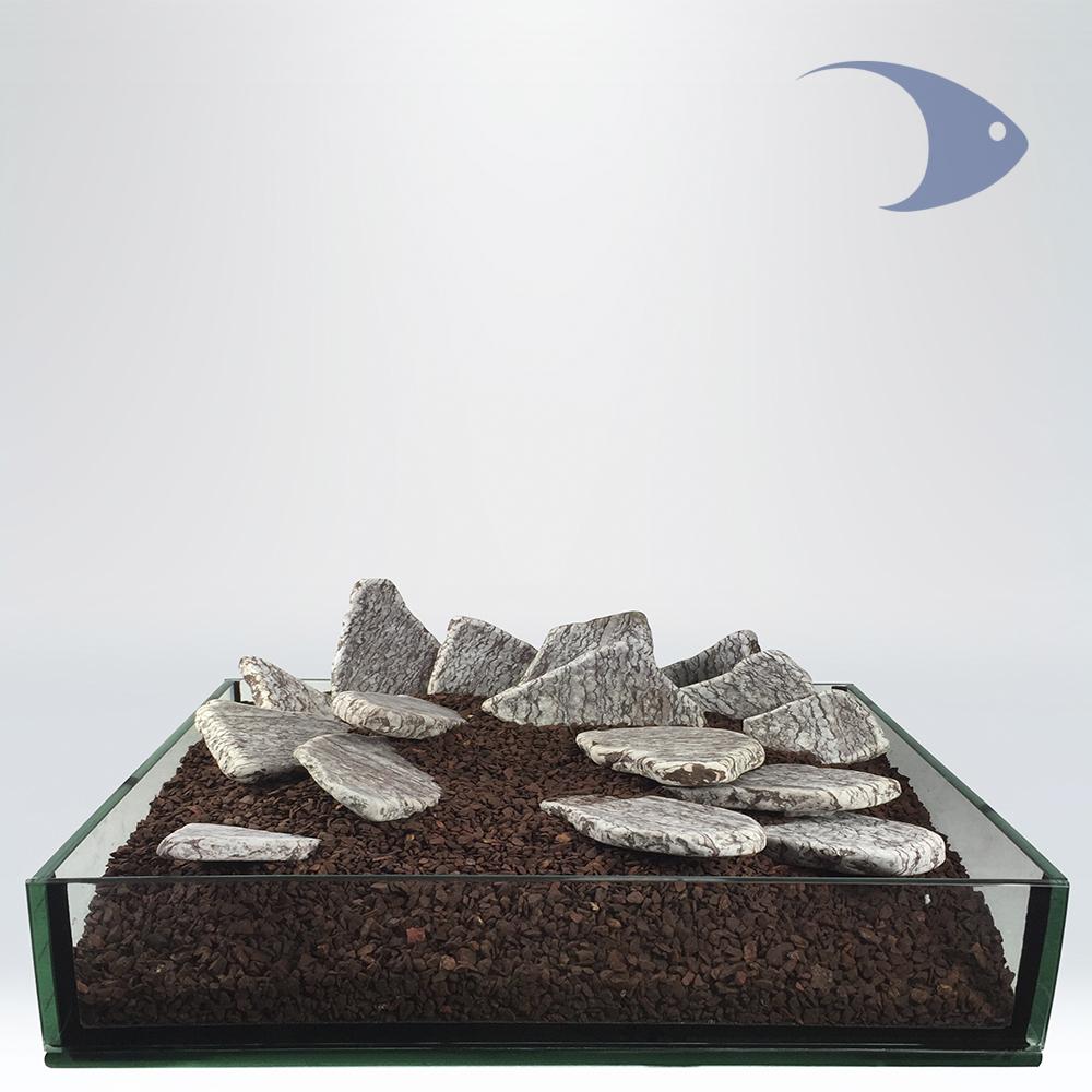 Laja marmoleada decorativa, caja con 15 kg, rojo