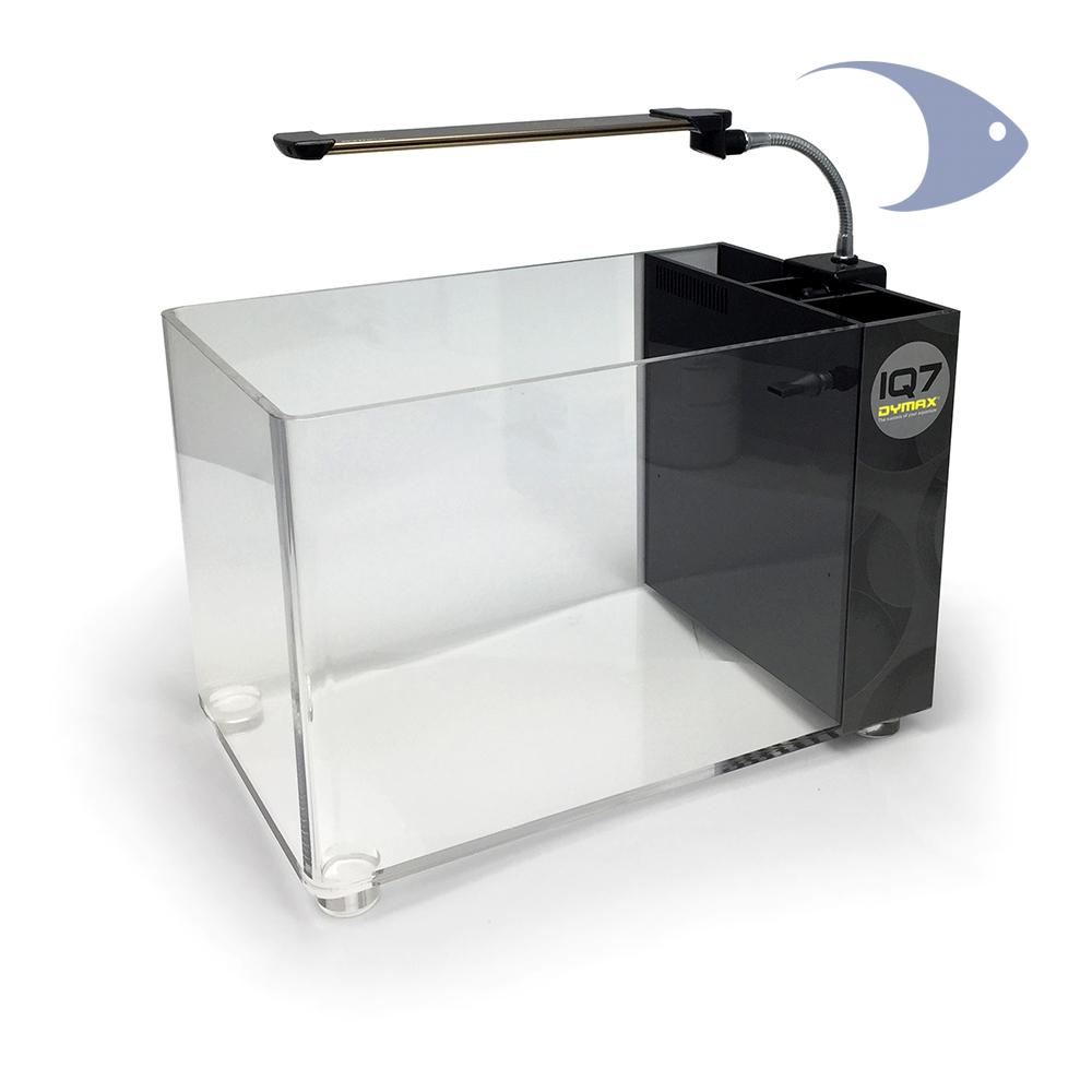 Mini Acuario acrílico c/filtro y lámpara 2X4W-LED touch, 16 litros IQ7 rosado