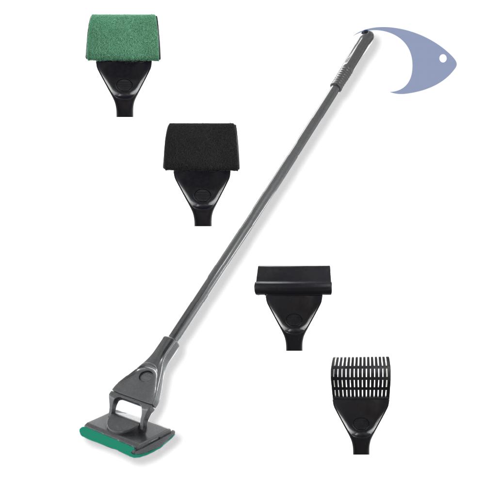 Rasqueta rotatoria con 3 funciones blanca 60 cm, para acuarios de acrílico